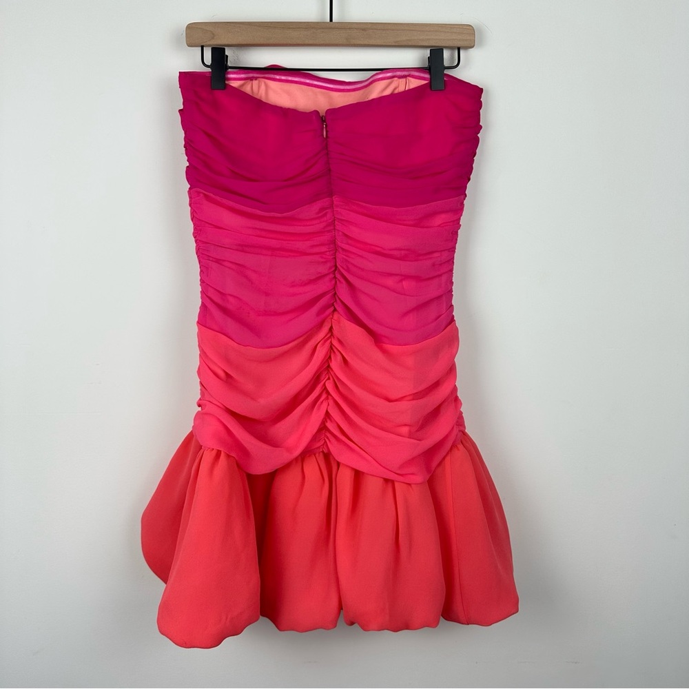 NBD Anaisha Vibrant Pink and Orange Strapless Mini Dress, M - Picture 3 of 12